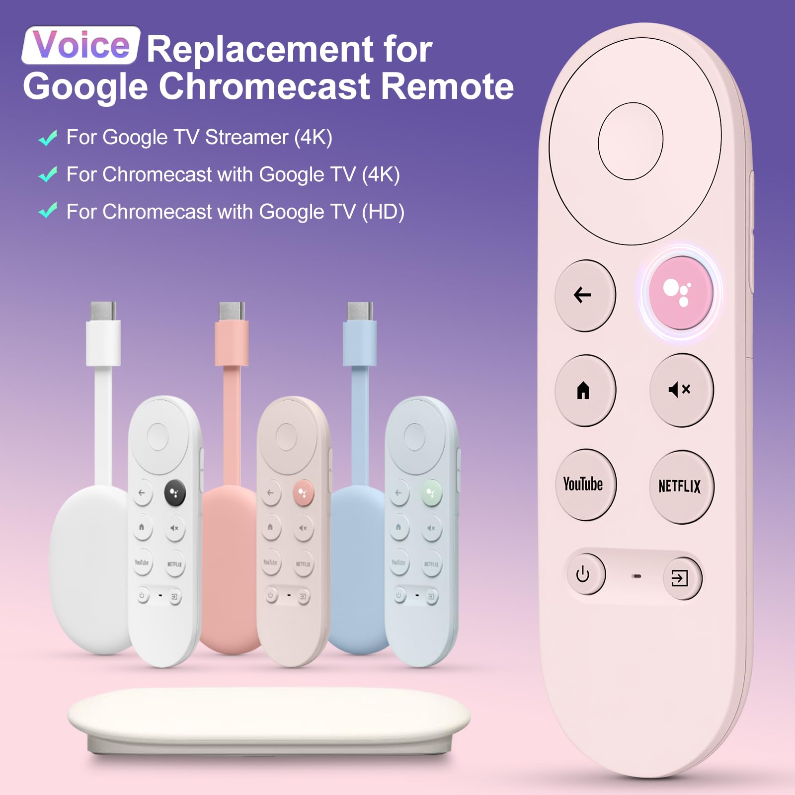 Amazon.com: Voice Replacement for Google Chromecast Remote，for